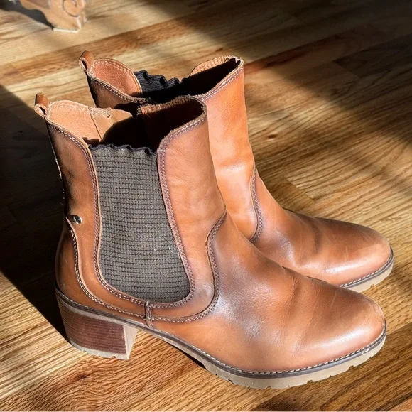 PIKOLINOS Brown Ankle Boots with Side Zipper and Chunky Heel - Picture 8 of 13